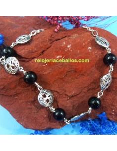 Pulsera celta con Azabache y Árbol de la Vida PAVA