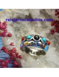 Anillo combinado de plata MCA