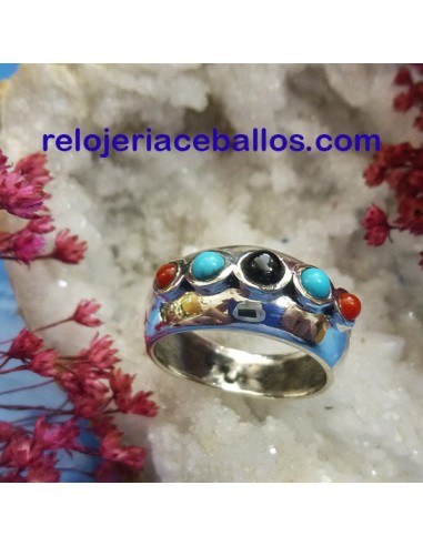 Anillo combinado de plata MCA