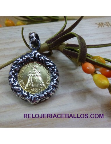 Medallón con la Virgen de Covadonga en Plata MNC