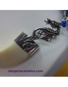 Gargantilla mitológica de Colmillo con Dragón DRC 2