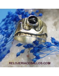 AZ23 Anillo con diseño moderno y Azabache