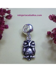 CHB Búho para pulsera tipo Pandora o similar