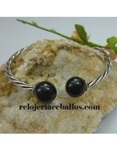 Brazalete de plata y Azabache 660-0046
