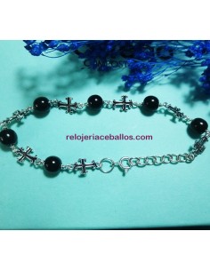 Pulsera de Azabache y Cruces CYB