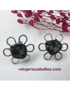 Pendientes con Flor y Quiastolita ACQ