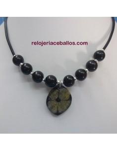 Gargantilla Artesana con Azabache y Quiastolita CBC 2