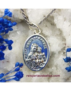 Escapulario medalla de plata ovalada ES33