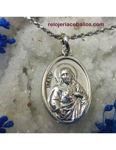 Escapulario medalla de plata ovalada ES33 2