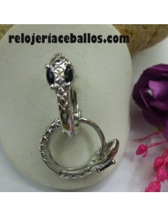 Pendiente de areta de Plata con Serpiente 351-0127 2
