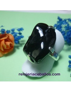 Anillo irregular de Azabache con garras AYA