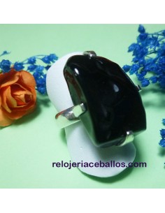 Anillo irregular de Azabache con garras AYA 2