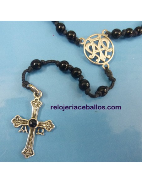 Rosario de Azabache con Cruz de la Victoria RCV