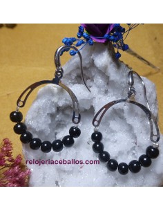 Aretes de plata con Azabache A1R