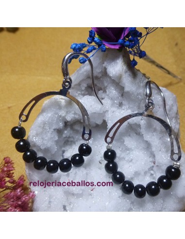 Aretes de plata con Azabache A1R