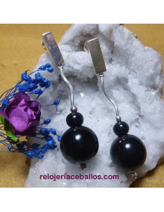 Pendientes de diseño artesanal con Azabache P1A