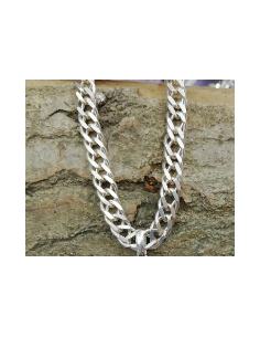 CADENA DE PLATA DOBLE ROMBO