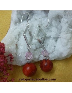 Pendientes en plata con Coral Esponja P3CE