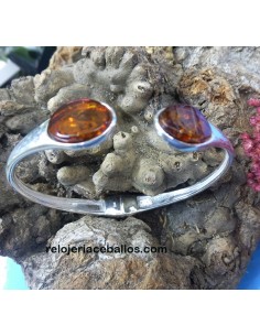 Brazalete con Ámbar de plata 33BR