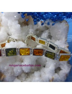 38AP Pulsera tricolor de Ámbar del Báltico
