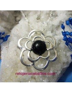68CA Colgante con Flor y Azabache