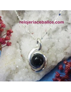 Colgante de plata con Azabache 6CD