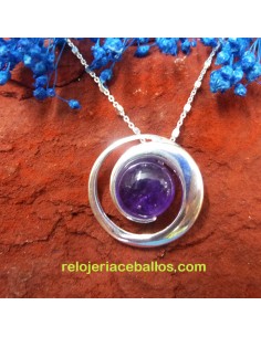 Colgante de plata con amatista 7AC
