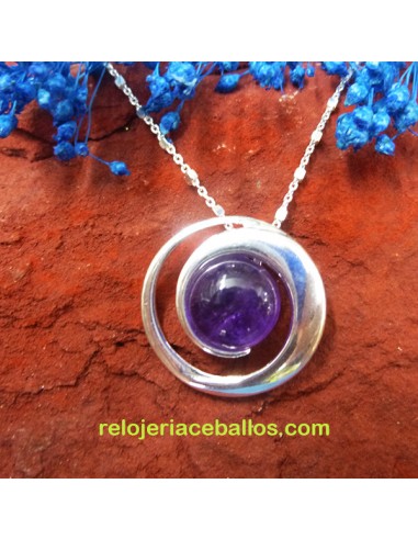 Colgante de plata con amatista 7AC
