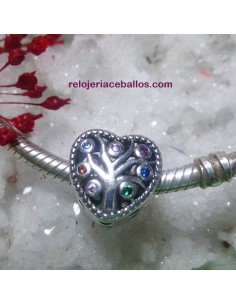 169-30 Corazón multicolor abalorio para Pulsera