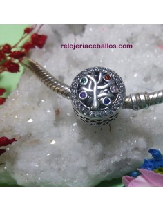 169-34 Abalorio para pulsera en plata