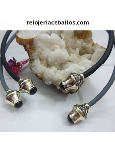 Torques de Burela plata y azabache T18031G