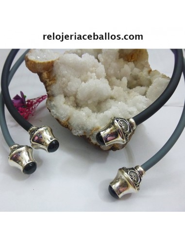 Torques de Burela plata y azabache T18031G