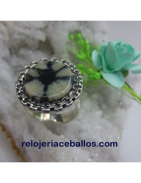 Sortija de Quiastolita con Plata SQ13