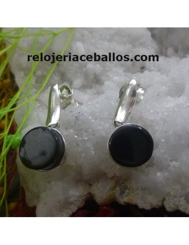 Pendiente Juvenil de plata con Azabache T199112