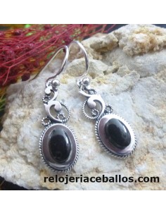 T131249 Pendiente de gancho con Azabache