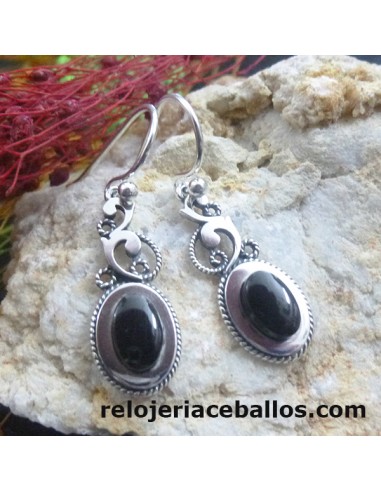 T131249 Pendiente de gancho con Azabache