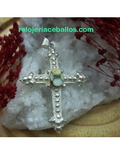 Cruz Medieval de plata con Quiastolita QC25