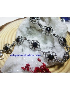 Pulsera artesanal con filigrana y Azabache ENP