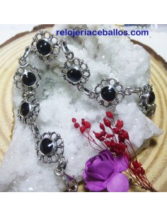 Pulsera artesanal con filigrana y Azabache ENP 2