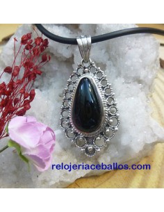 Colgante de Orfebrería con Azabache y plata M103