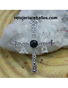 Cruz de la Victoria con plata y azabache CV6