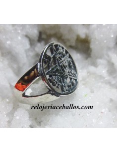 Anillo Poderoso Tetragramaton Plata 1094 2