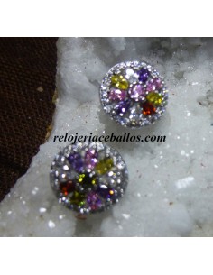 Colgante de plata con pedrería multicolor CES28 2