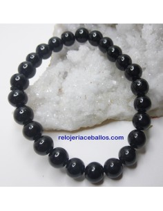 VAL27 Pulsera elástica con bolas de Azabache