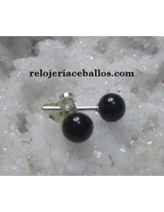 Bola mini de Azabache lisa en Pendientes 620-47