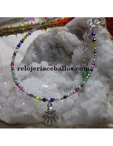 Pulsera Fantasía en plata con Concha 151-54