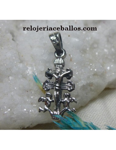 Cruz de Caravaca pequeña de plata C17