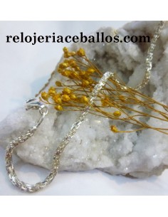 Pulsera de plata con cordón CP35
