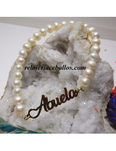 Pulsera de Perlas con logo...