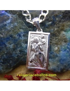 San Cristobal Medalla de plata rectangular SC23